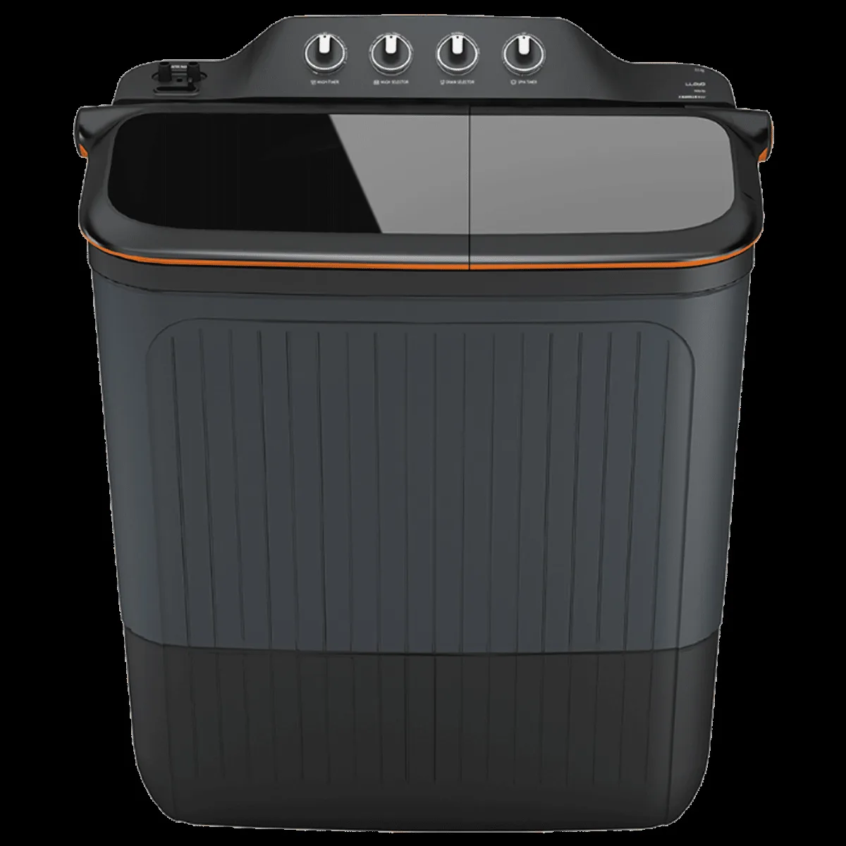 LLOYD 7.5 kg 5 Star Semi Automatic Washing Machine with 3 Wash Programs (GLWMS75CVGEL, Grey)