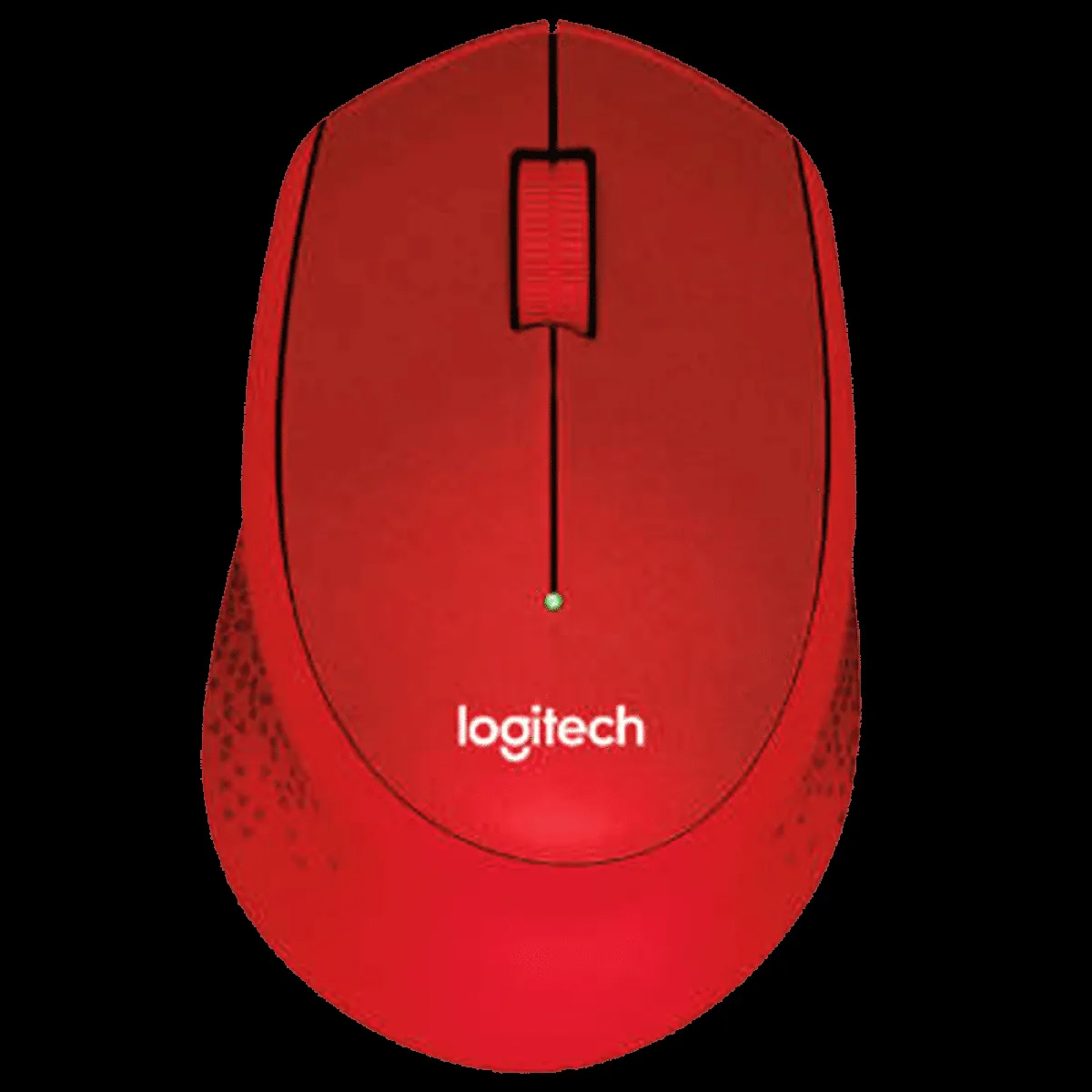 logitech M331 Plus Wireless Optical Mouse with Silent Click Buttons (1000 DPI, Plug & Play, Red)