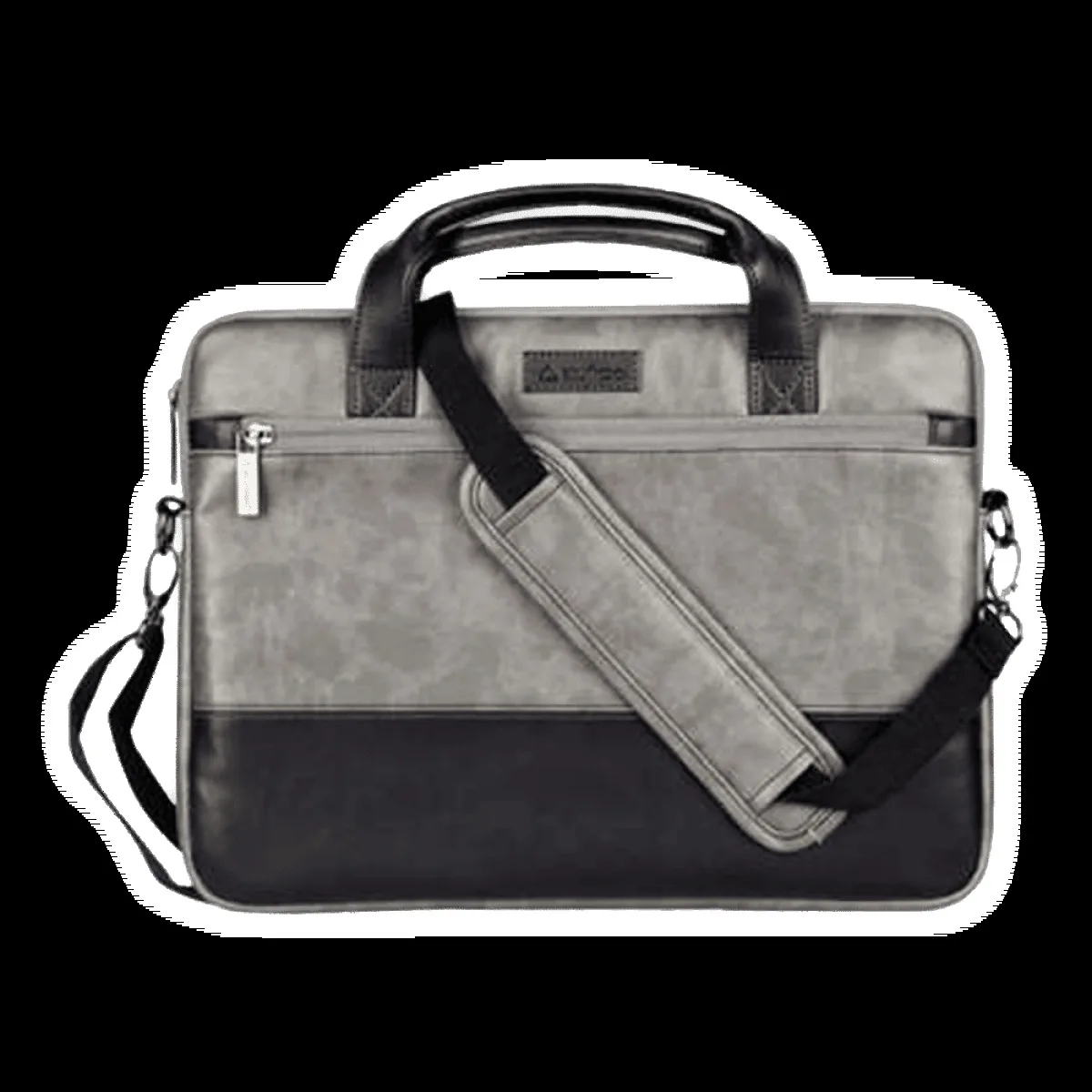 stuffcool Lush Faux Leather Laptop Sling Bag for 14 Inch Laptop (Detachable & Adjustable Shoulder Strap, Black)
