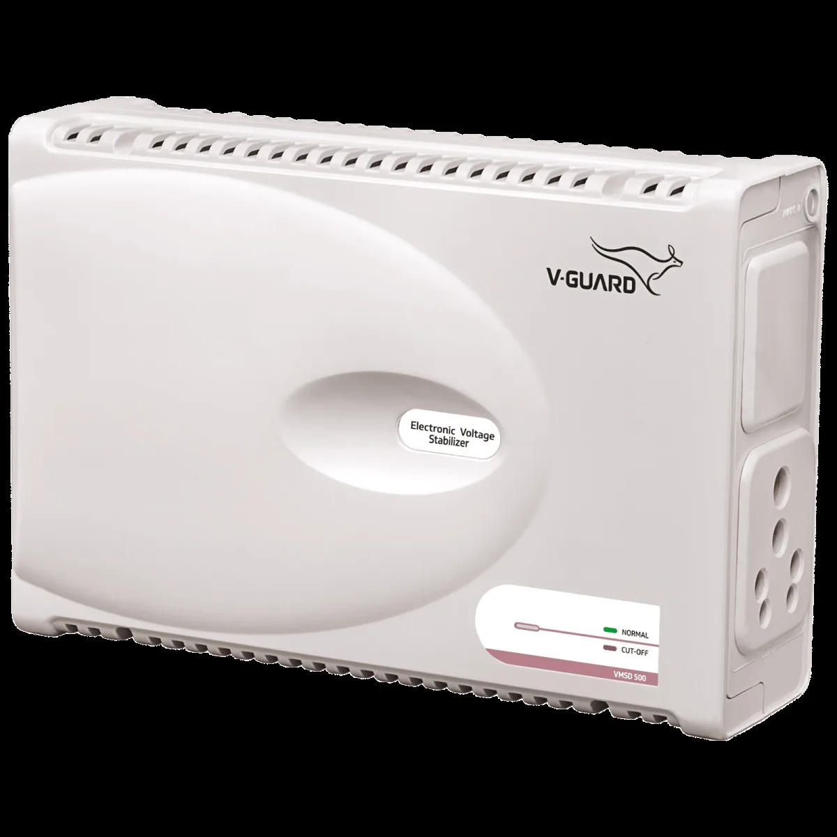 V-GUARD 15 Amps Voltage Stabilizer For Washing Machine, Dishwasher and Microwave Oven (160 - 270V Voltage Range, Thermal Overload Protection, VMSD 500, White)