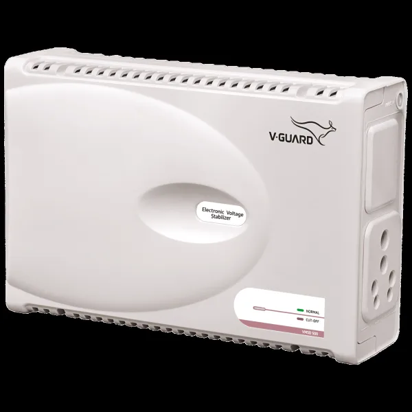 V-GUARD 15 Amps Voltage Stabilizer For Washing Machine, Dishwasher and Microwave Oven (160 - 270V Voltage Range, Thermal Overload Protection, VMSD 500, White)