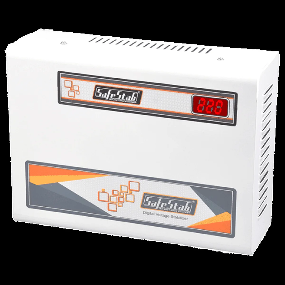 SafeStab 12 Amps Voltage Stabilizer For 1.5T Air Conditioner (150 - 270 V, Latest IC Technology, VST400D PLUS, White)