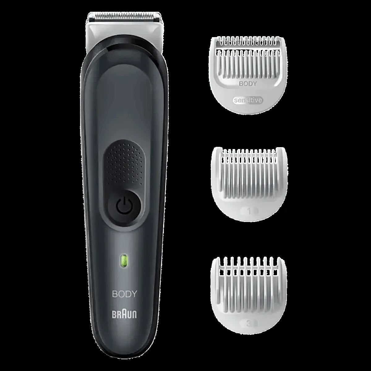 Braun Series 3 Rechargeable Cordless Body Groomer for Body & Intimate Areas for Men (80mins Runtime, SkinShield Technology, Black)