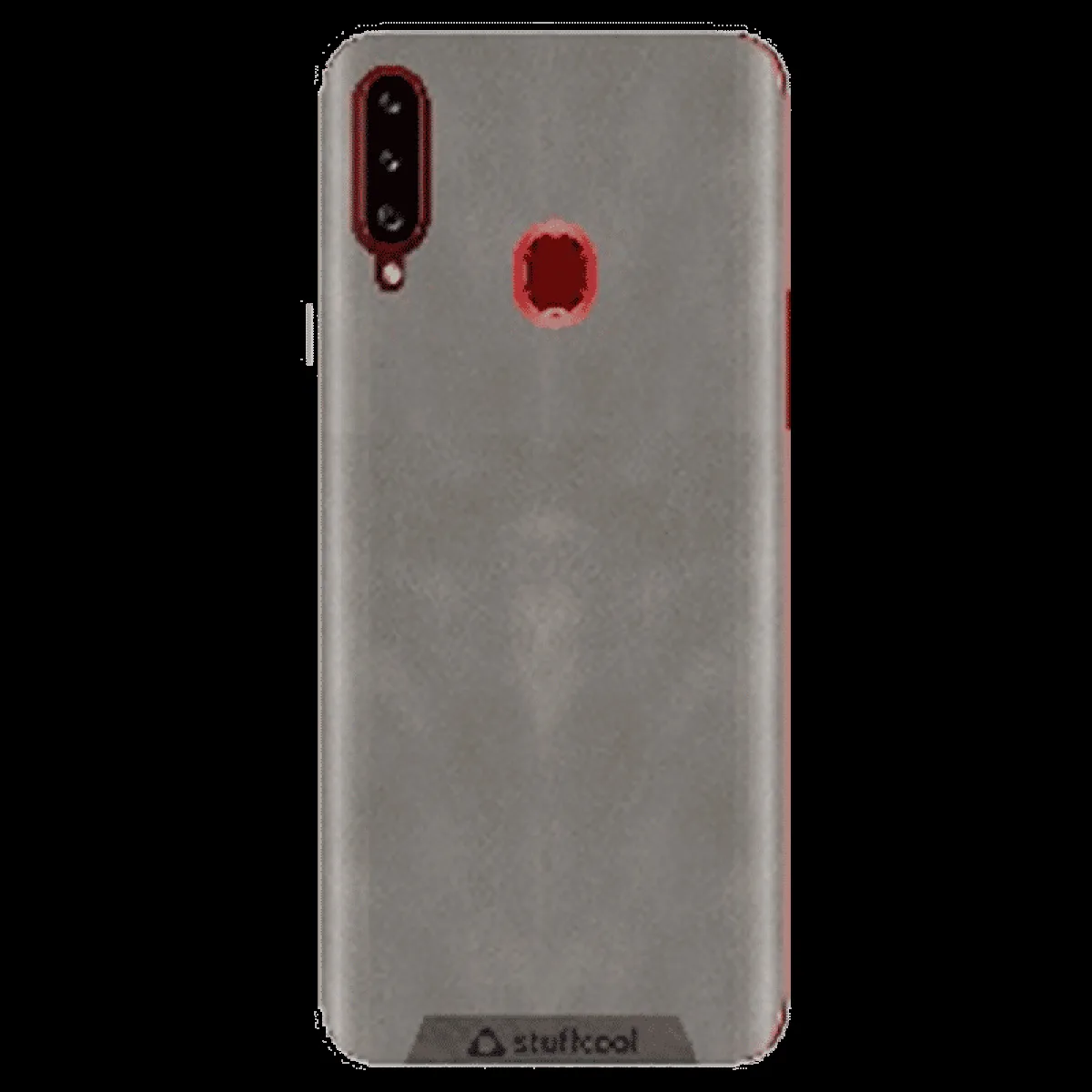 stuffcool Leather Soft Back Cover SAMSUNG Galaxy A20s (Bumper & Shock Protection, Grey)