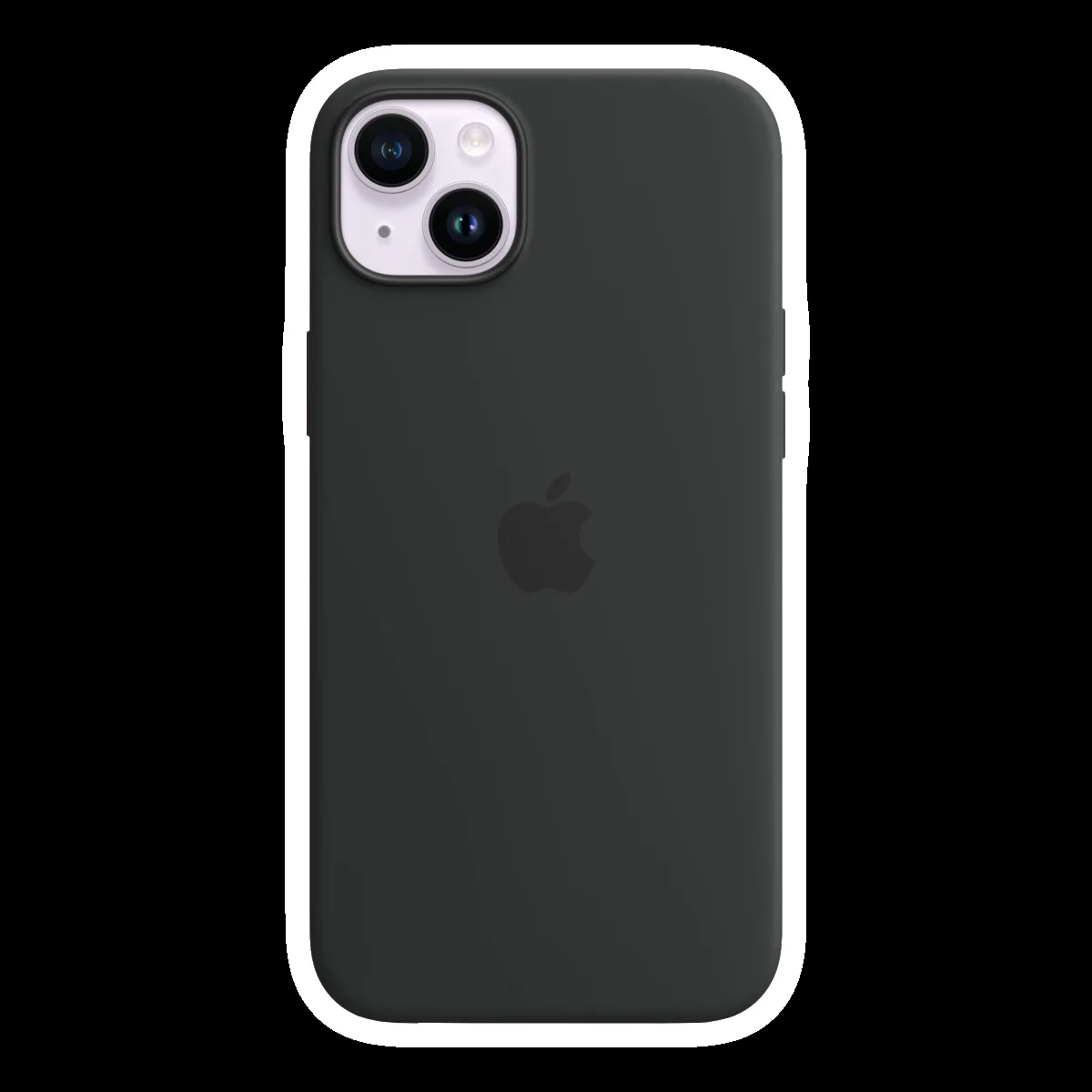 Apple Soft Silicone Back Cover for Apple iPhone 14 Plus (MagSafe Charging Support, Midnight)