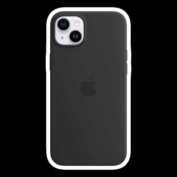 Apple Soft Silicone Back Cover for Apple iPhone 14 Plus (MagSafe Charging Support, Midnight)