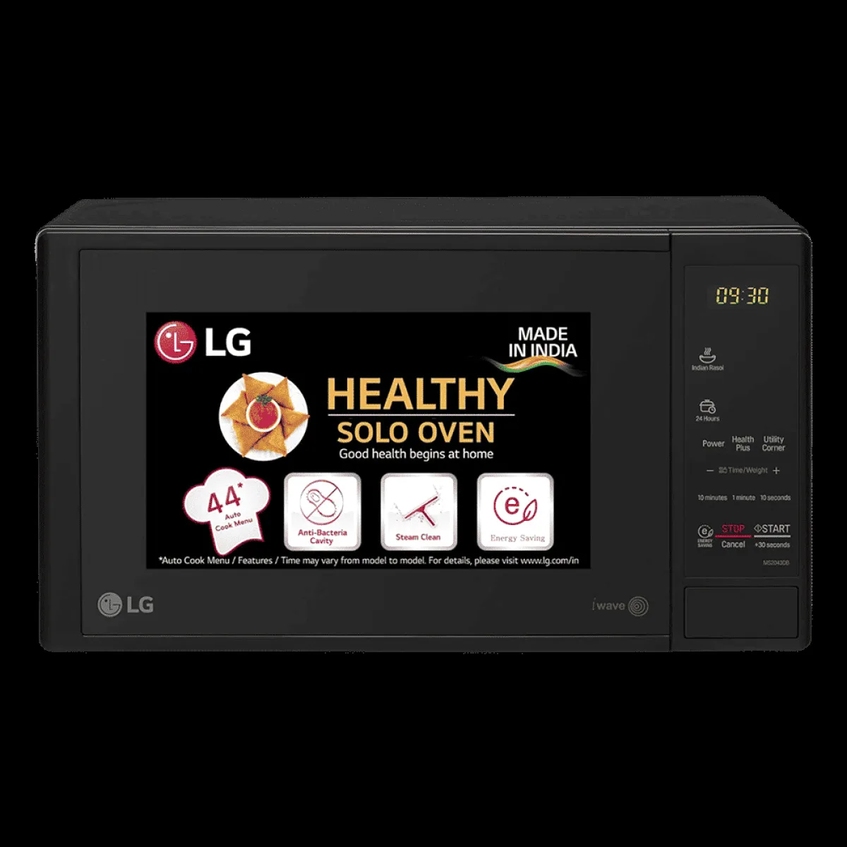 LG 20L Solo Microwave Oven with 44 Autocook Menus (MS2043DB.DB1QILN, Black)