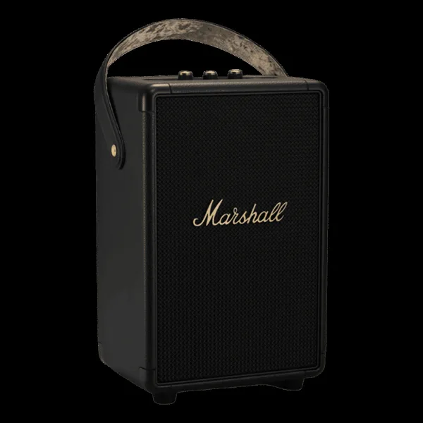 Marshall Tufton 80W Portable Bluetooth Speaker (IPX2 Water Resistant, Multi Directional Sound, Stereo Channel, Black & Brass)