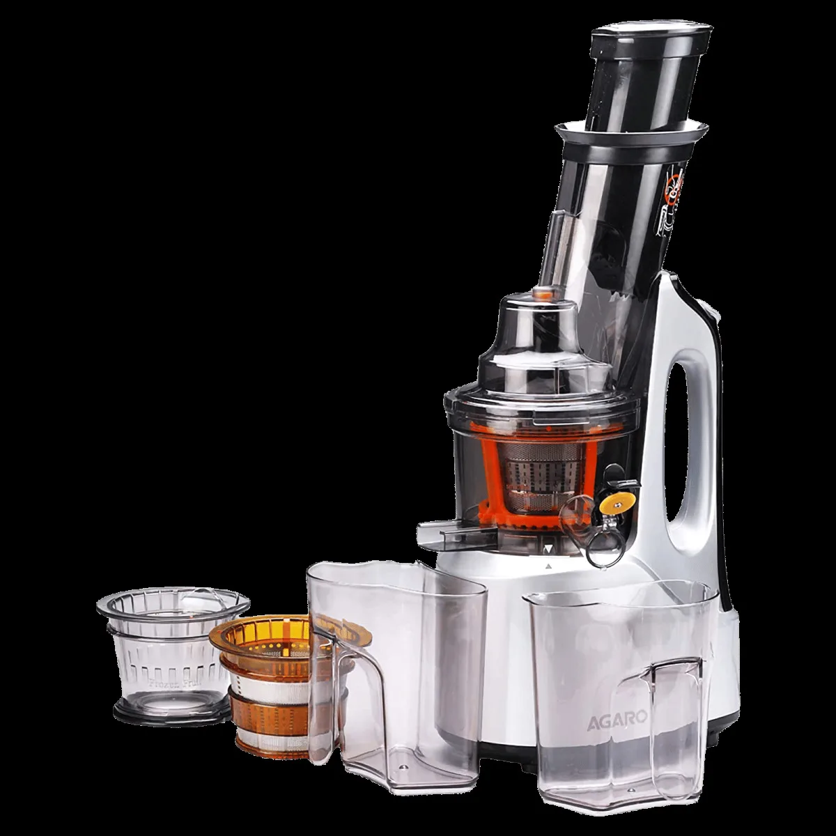 AGARO Imperial 240 Watt Slow Juicer (65 RPM, Cold Pressed Technology, Black & Grey)