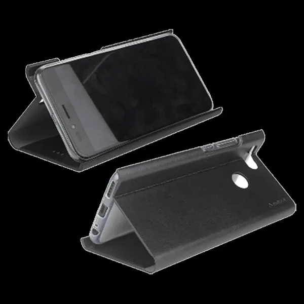 stuffcool Flipit Soft Leather Flip Cover for oppo A1K (Built-in Stand, Black)