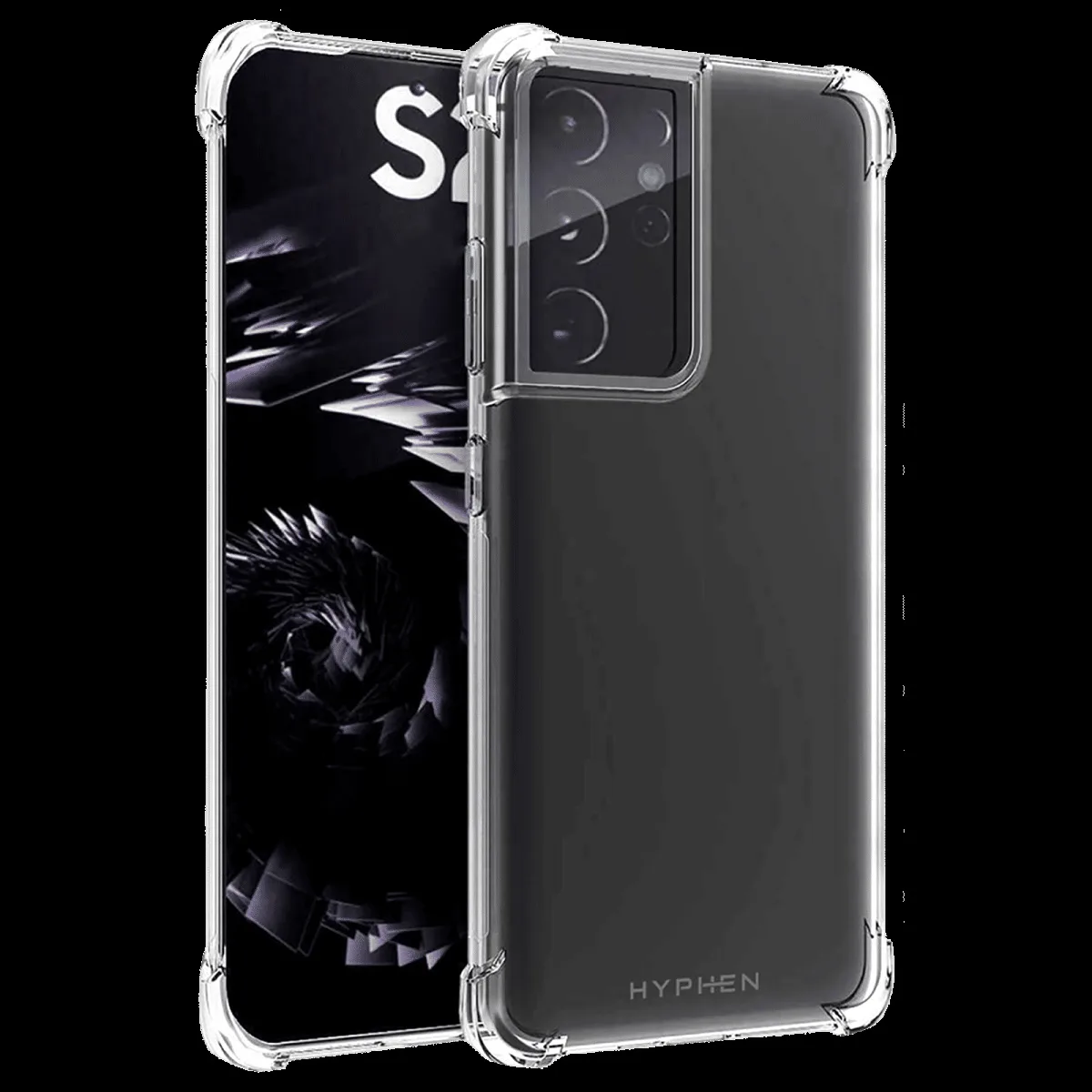 HYPHEN HPC-DCS210474 Soft TPU Back Cover for SAMSUNG S21 Ultra (Drop Protection, Clear)
