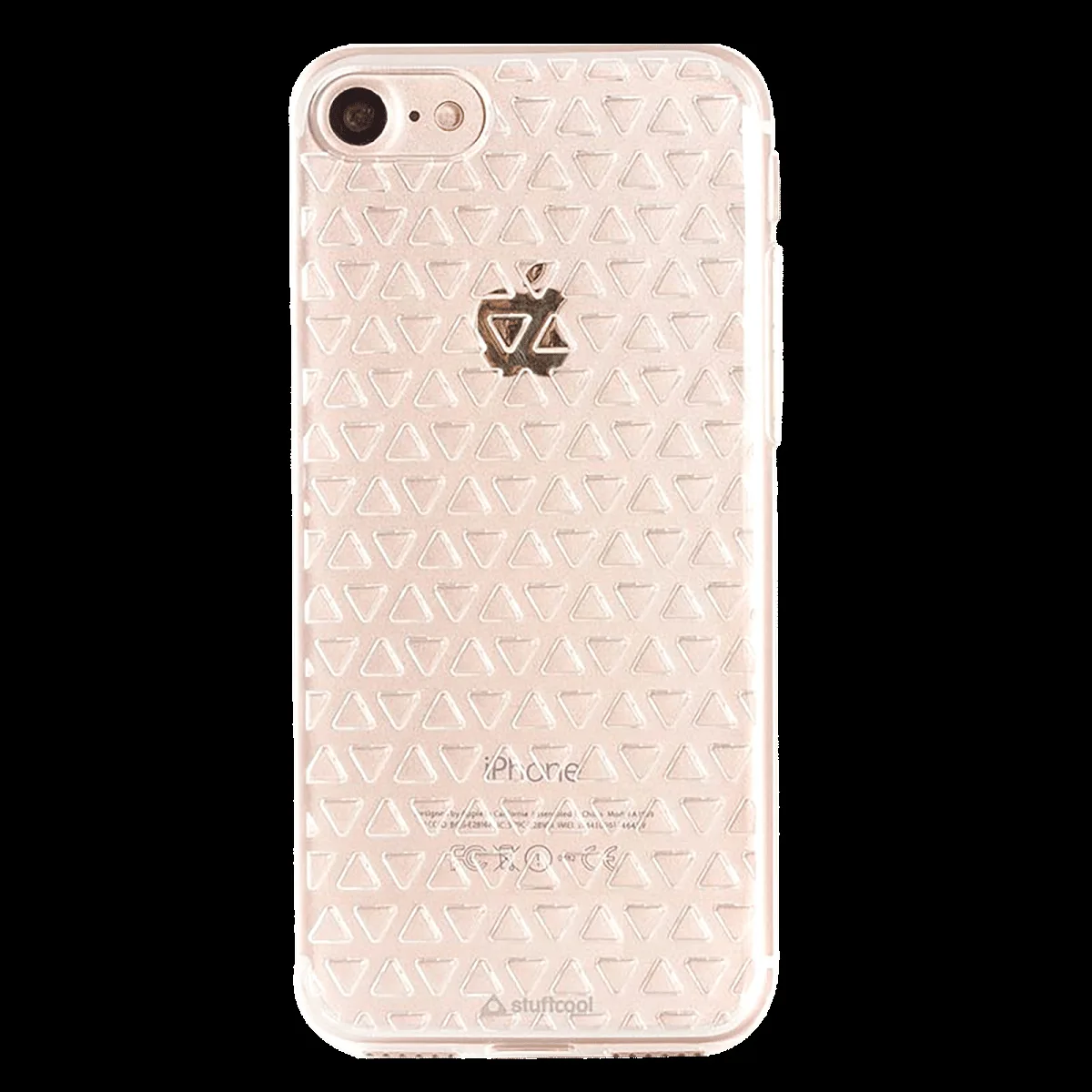 stuffcool Angle Soft TPU Back Cover for Apple iPhone 7, 8 (Unique 3D Design, Transparent)