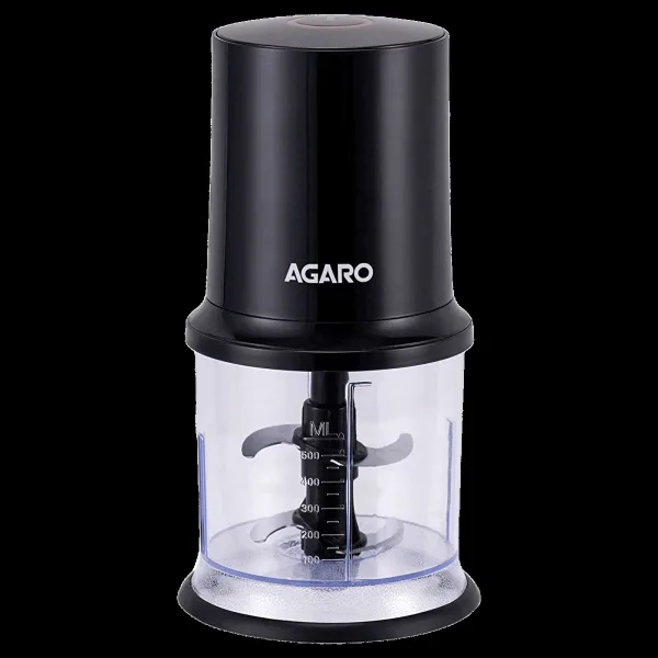 AGARO Elegant 400 Watt Electric Vegetable Chopper with 2 Blades (Black)