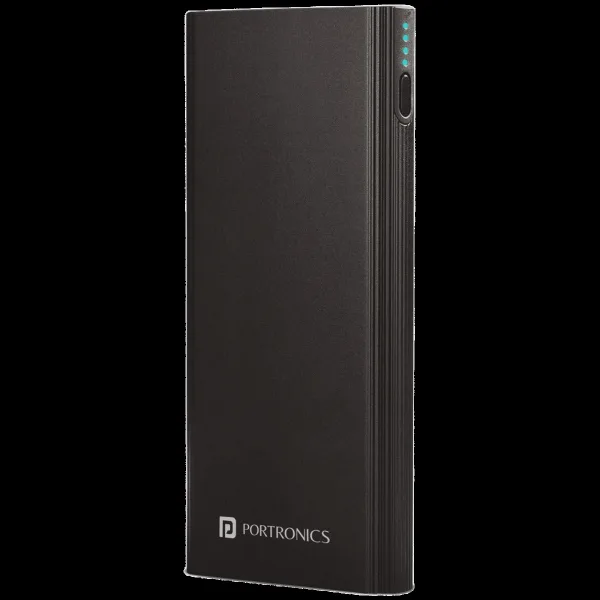 Portronics Power M 10000 mAh 18W Fast Charging Power Bank (1 Micro USB Type B, 1 Type C & 2 Type A Ports, LED Charging Indicator, Black)