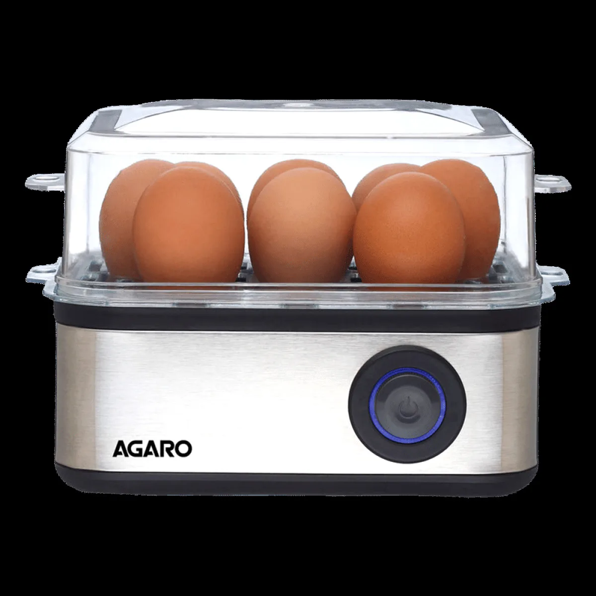 AGARO Grand 8 Egg Electric Egg Boiler & Poacher with Auto Shut Off (Silver)