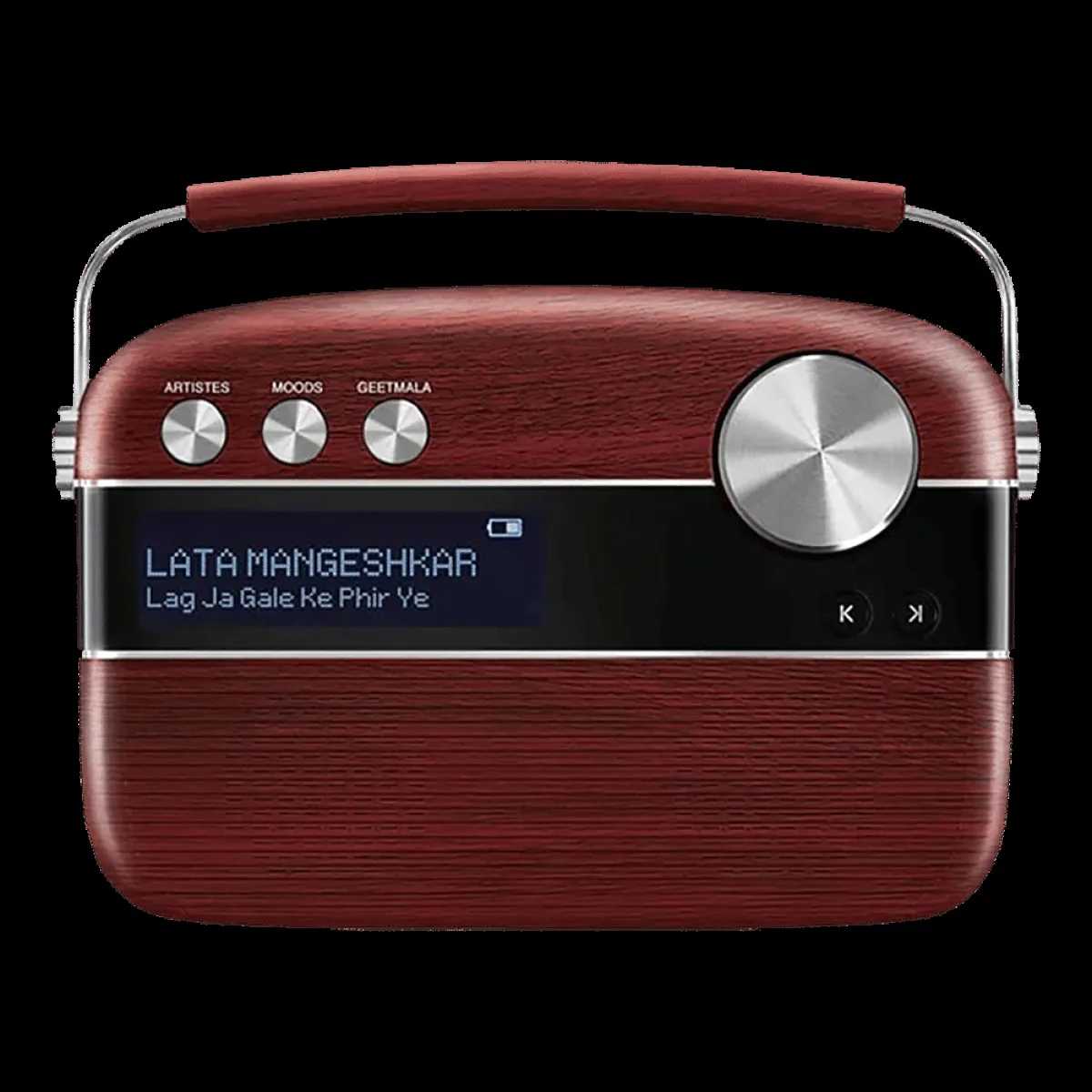 SAREGAMA Carvaan 6W Portable Bluetooth Speaker (5 Hours Playtime, Cherrywood Red)