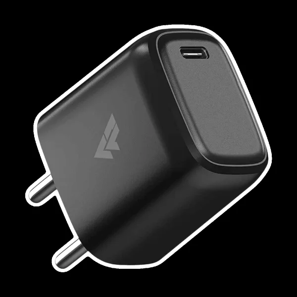 Vaku Neutron 30W Type C Fast Charger (Adapter Only, Multi Protocol Support, Black)