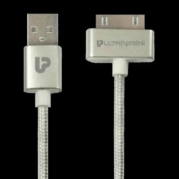 ultraprolink iDock Type A to 30 pin 4.95 Feet (1.5 M) Cable (Tangle-free Design, Silver)