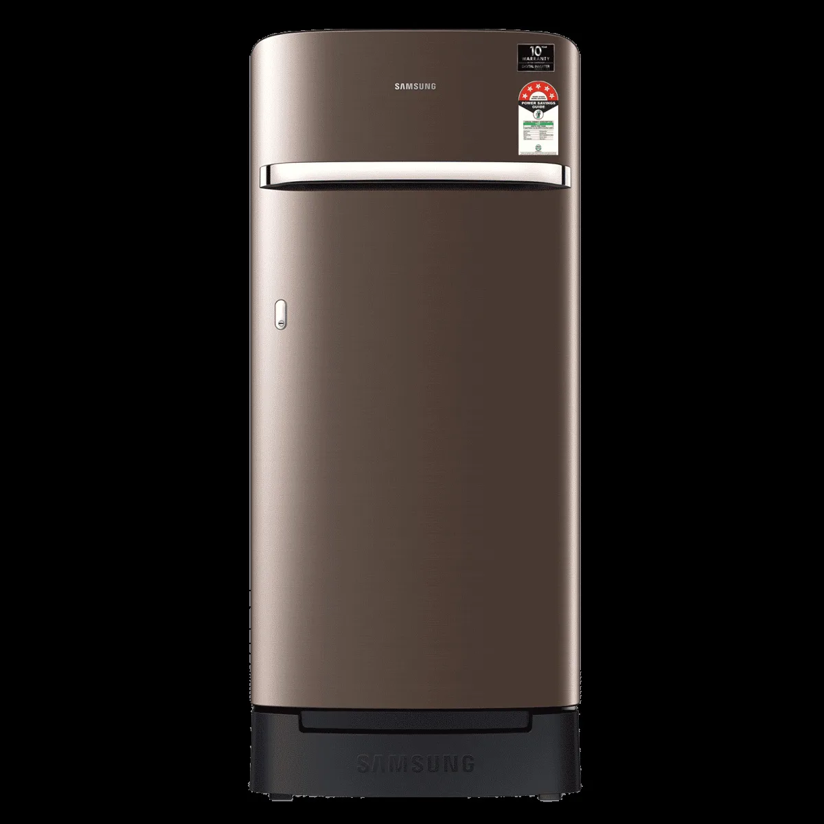 SAMSUNG Horizontal Curve 189 Litres 5 Star Direct Cool Single Door Refrigerator with Anti Bacterial Gasket (RR21C2H25DX/HL, Luxe Brown)