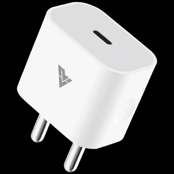 Vaku 20W Type C Fast Charger (Adapter Only, Comprehensive Protection, White)