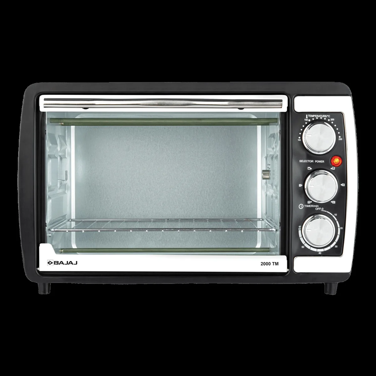 BAJAJ 2000 TM 20L Oven Toaster Grill with Rotisserie Technology (420110, Black & Silver)