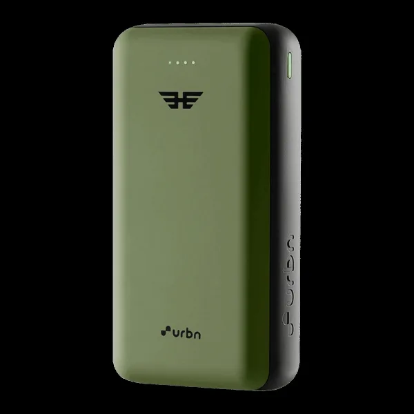 urbn Ultra Compact 27000 mAh 22.5W Fast Charging Power Bank (2 Type A Ports, 1 Type C & Micro USB Port, 12-Layer Circuit Protection, Camo)