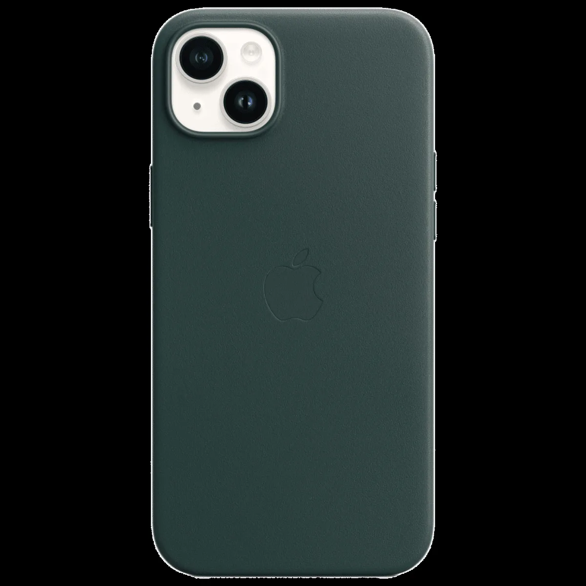 Apple Soft Leather Back Cover for Apple iPhone 14 Plus (MagSafe Charging Support, Forest Green)