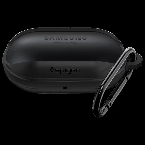 spigen Liquid Air Silicone Full Cover Case For Galaxy Buds+/Galaxy Buds (Precise Cutouts, ASD00260, Black)