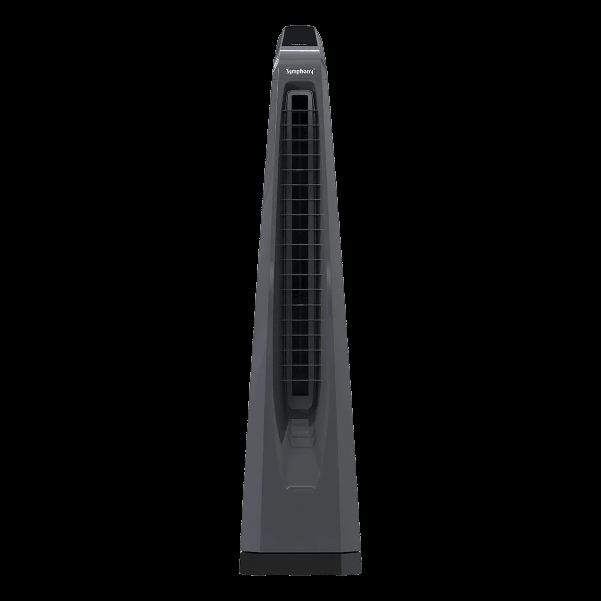 Symphony Surround-I Bladeless 25 ft Air Throw 650 m3/hr Air Delivery Tower Fan with Remote (Touchscreen Control Panel, Dark Grey)