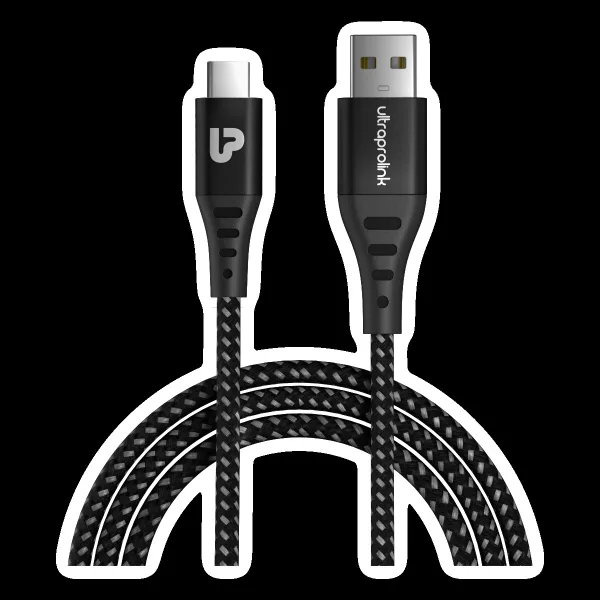 UltraProlink Zoom Type A to Type C 3.9 Feet (1.2M) Cable (Tangle Free Design, Black)