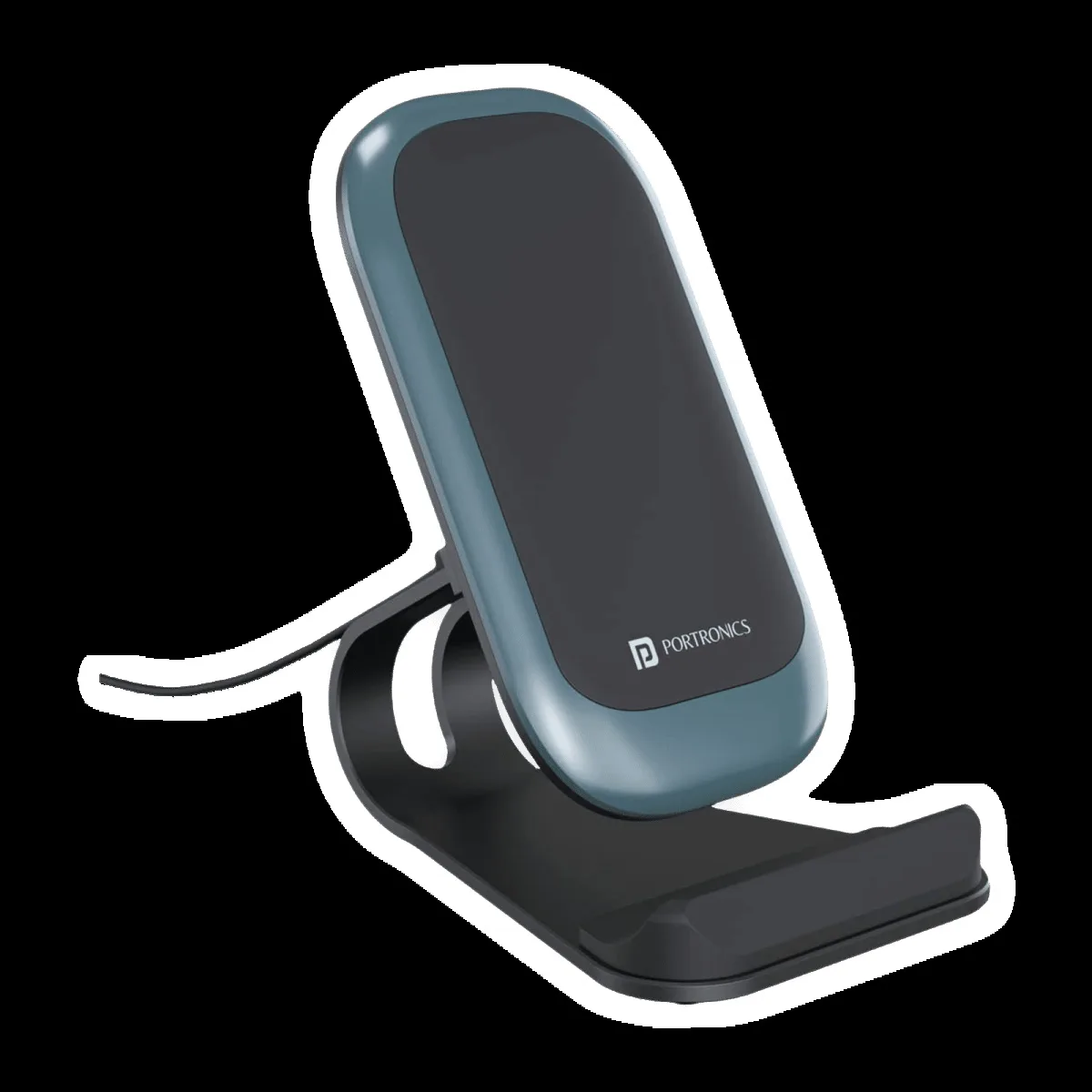 Portronics Freedom 15W Wireless Charger for iPhone 11, 12, 13, Samsung Galaxy Z Fold 2, S20 FE, S6 Edge (Qi Compatible, Black)