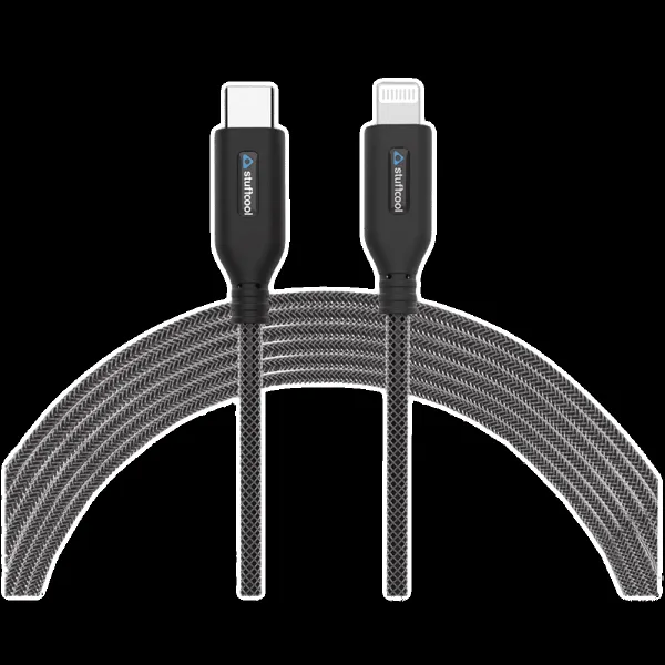 stuffcool Chief Type C to Lightning 4.9 Feet (1.5M) Cable (Compatible with iPhones, Black)
