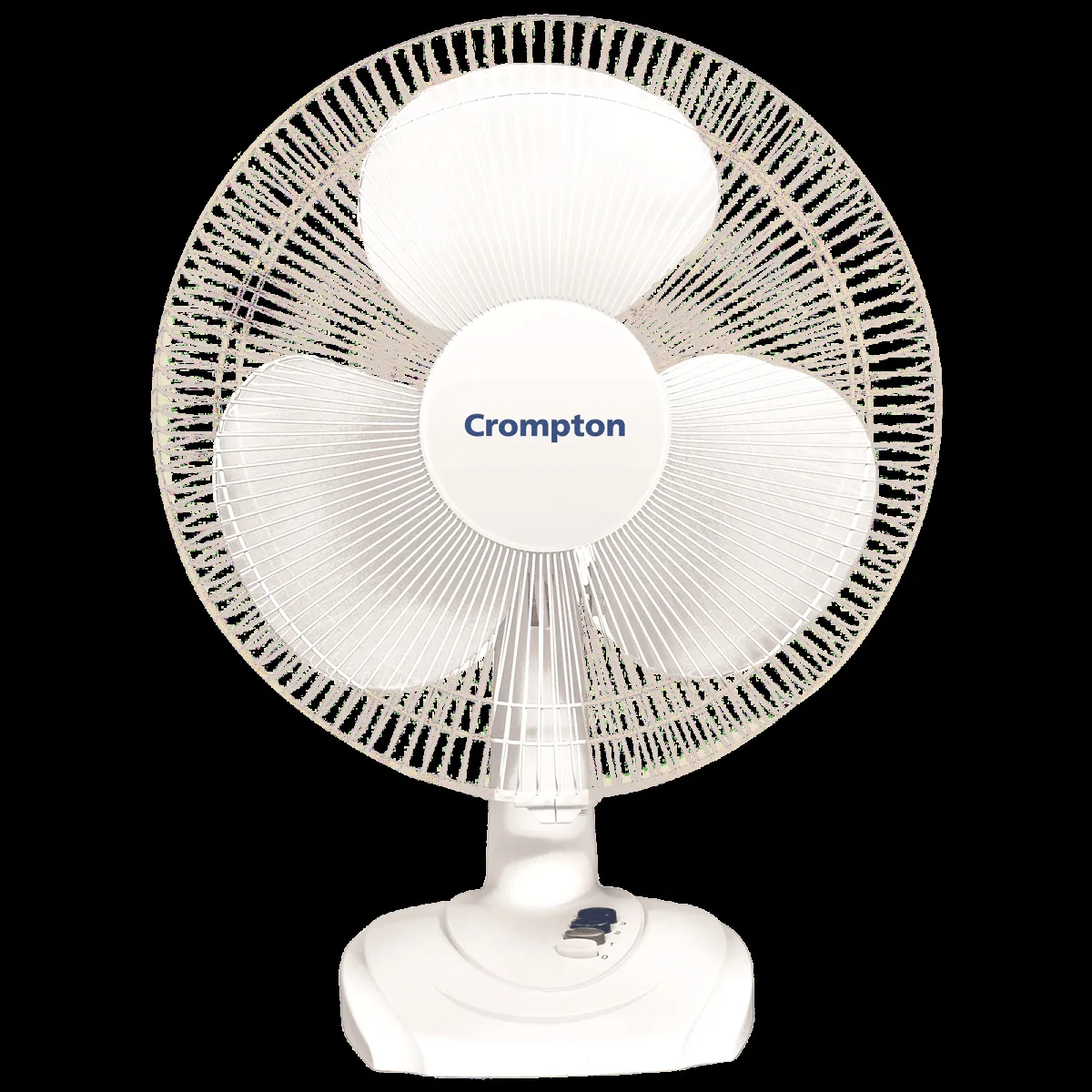 Crompton High Flo Wave Plus 400mm 3 Blade Copper Motor Table Fan (Aerodynamically Designed Blades, White)