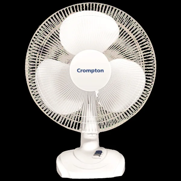 Crompton High Flo Wave Plus 400mm 3 Blade Copper Motor Table Fan (Aerodynamically Designed Blades, White)