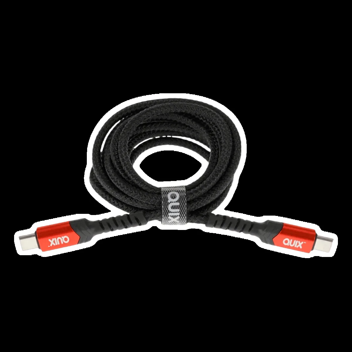 Quix Type C to Type C 4.95 Feet (1.5 M) Cable (Sync & Charge, Black)