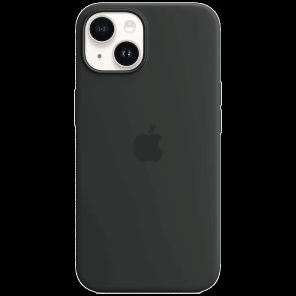 Apple Soft Silicone Back Cover for Apple iPhone 14 (MagSafe Charging Support, Midnight)