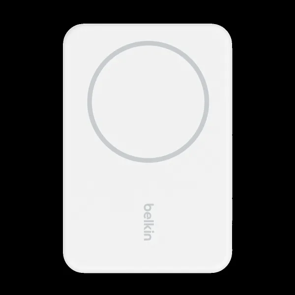belkin BoostCharge 5000 mAh 10W Fast Charging Power Bank (1 Type C Port, Wireless Charging, White)