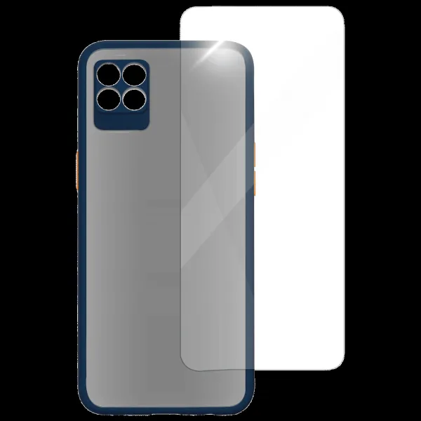 ARROW Camera Duplex Screen Protector & Polycarbonate Back Cover Combo for realme 8 Pro (Anti Scratch Design, Blue)