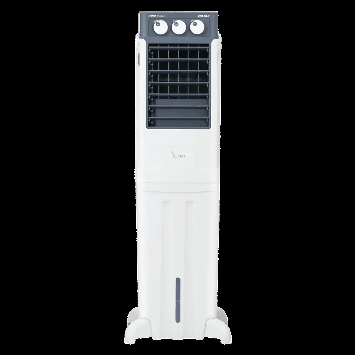 VOLTAS Slimm 55 Litres Tower Air Cooler with Fully Collapsible Louvers (Ice Chamber, White & Grey)