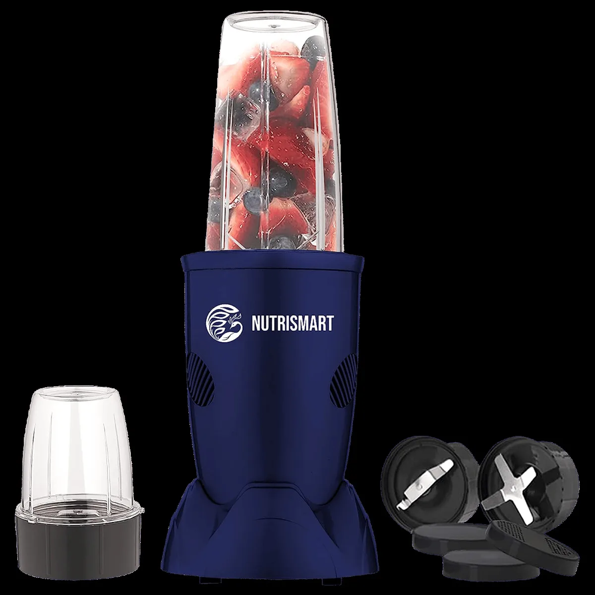 NutriSmart Nutriblend 500 Watt 2 Jars Mixer Grinder (22000 RPM, Overload Protection, Matt Blue)