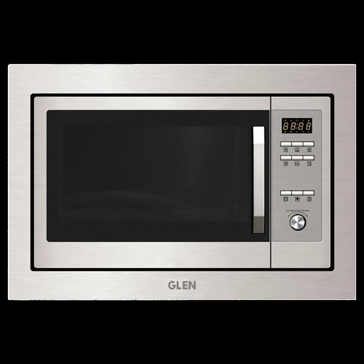 GLEN MO 677 25L Built-in Microwave Oven with 6 Autocook Menus (GL 677 Plus, Silver)