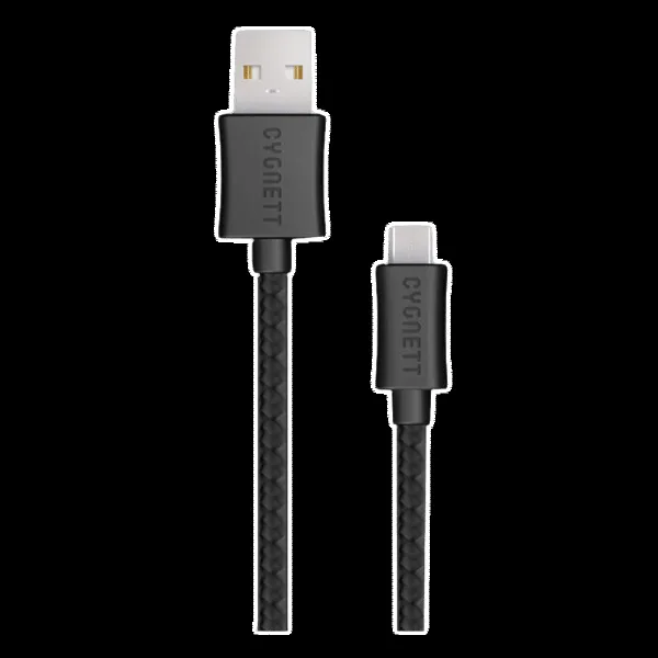 CYGNETT Type A to Micro USB 3.2 Feet (1M) Cable (Durable & Flexible Cable, Black)