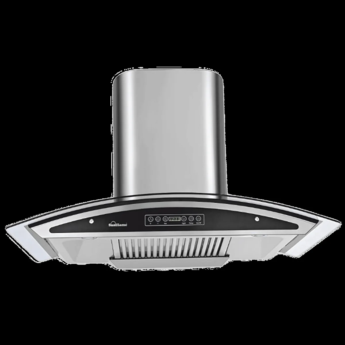 Sunflame Innova 90cm 1230m3/hr Ducted Auto Clean Wall Mounted Chimney with Feather Touch Controls (Black)