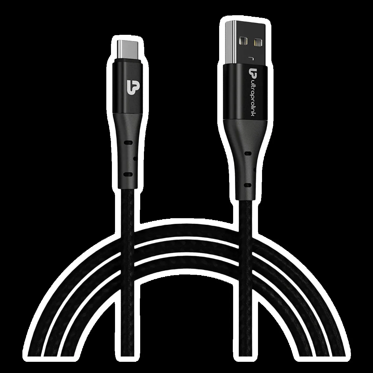 ultraprolink Type-A to Type-C, 4.9 feet (1.5m) Cable (Tangle-free Design, Black)