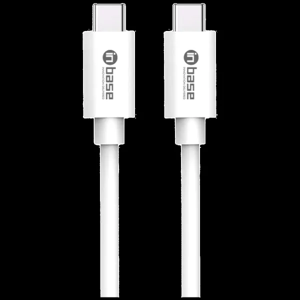 Inbase Type C to Type C 4.9 Feet (1.5M) Cable (Pure Copper Core, White)