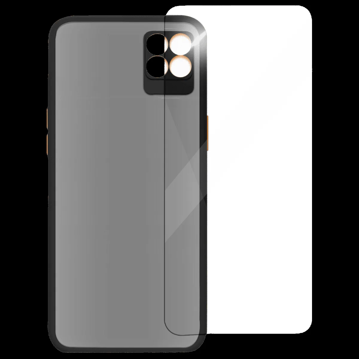 Arrow Duplex Screen Protector & Polycarbonate Back Cover Combo for realme 8 (Anti Scratch Design, Black)