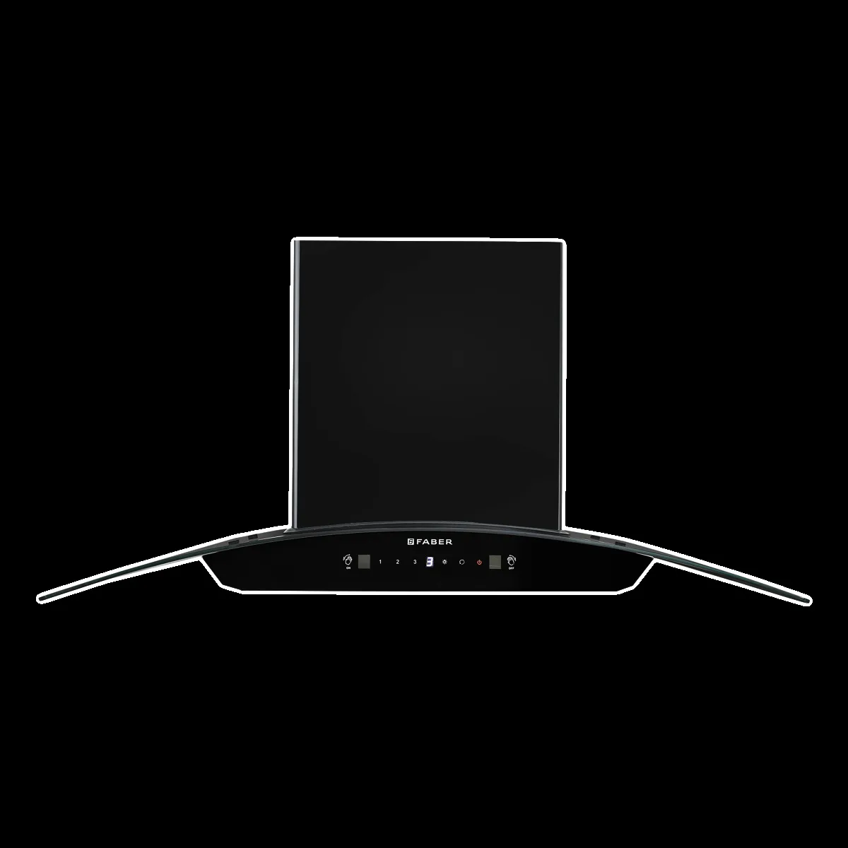 FABER HOOD SUNNY IN HC SC FL LG 90cm 1200m3/hr Ducted Auto Clean Wall Mounted Chimney with Touch & Gesture Control (Black)