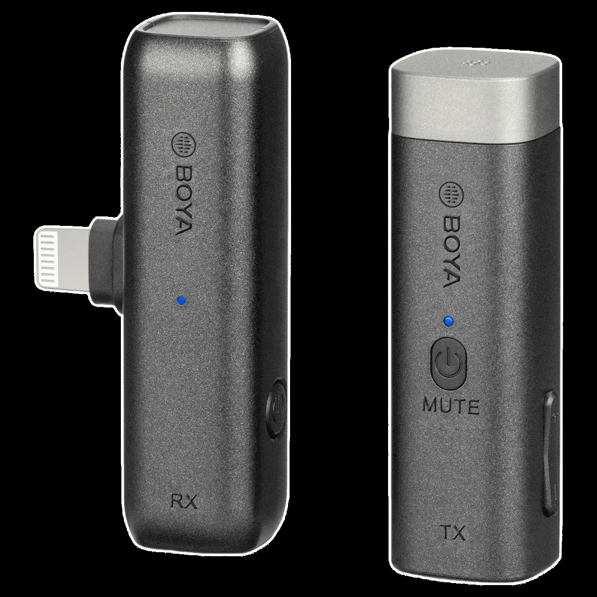 Boya Type C & 3.5 Jack Wireless Microphone with 2.4GHz Transmission Technology (Black)