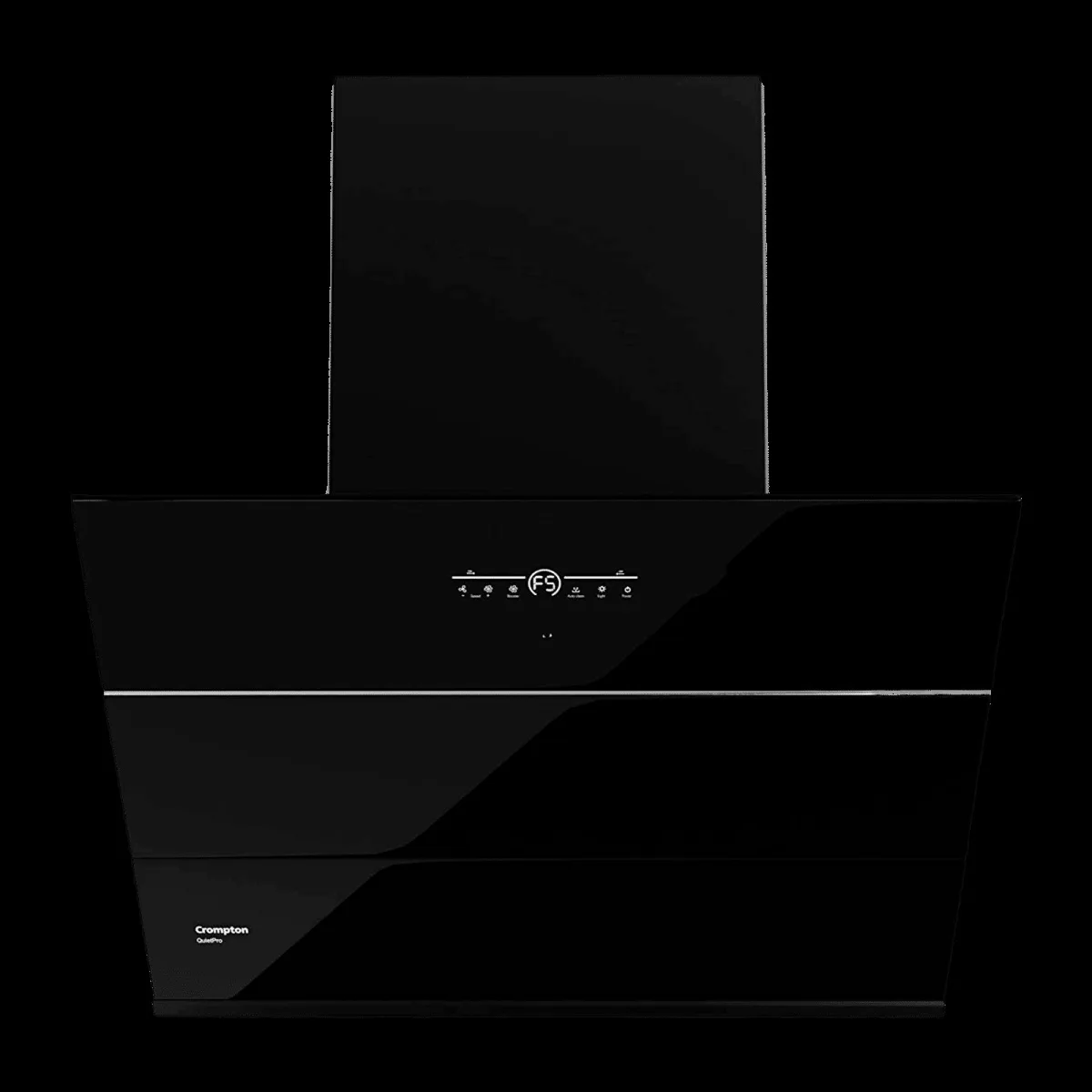 Crompton QuietPro 75cm 1660m3/hr Ducted Auto Clean Wall Mounted Chimney with Touch Control Panel (Midnight Black)