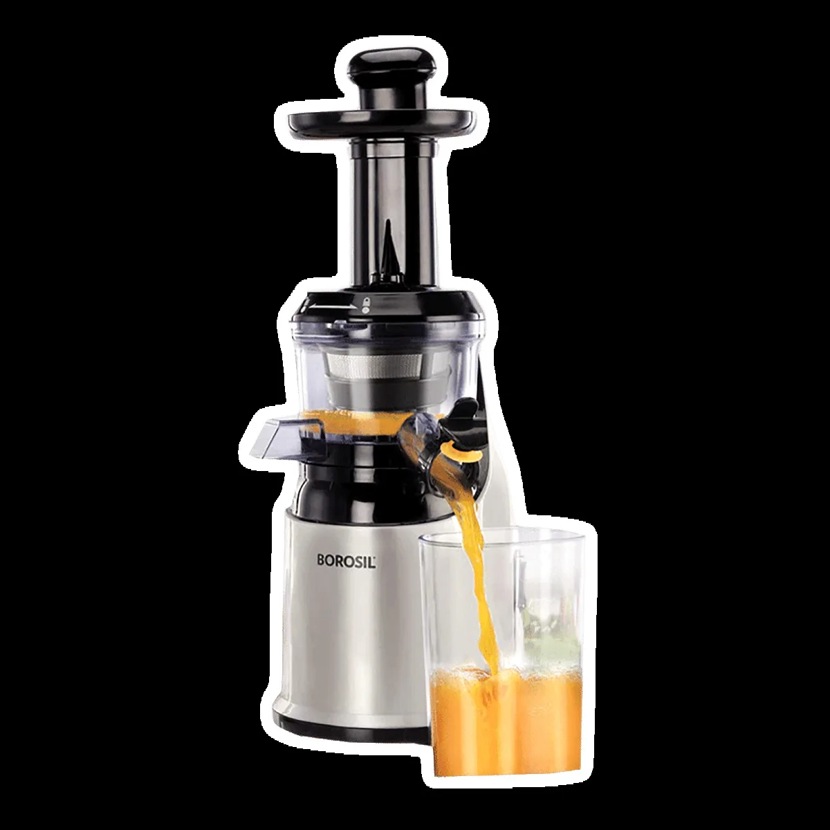 BOROSIL HealthPro 200 Watt Slow Juicer (70 RPM, Slow Squeeze Technology, Silver Cloud)